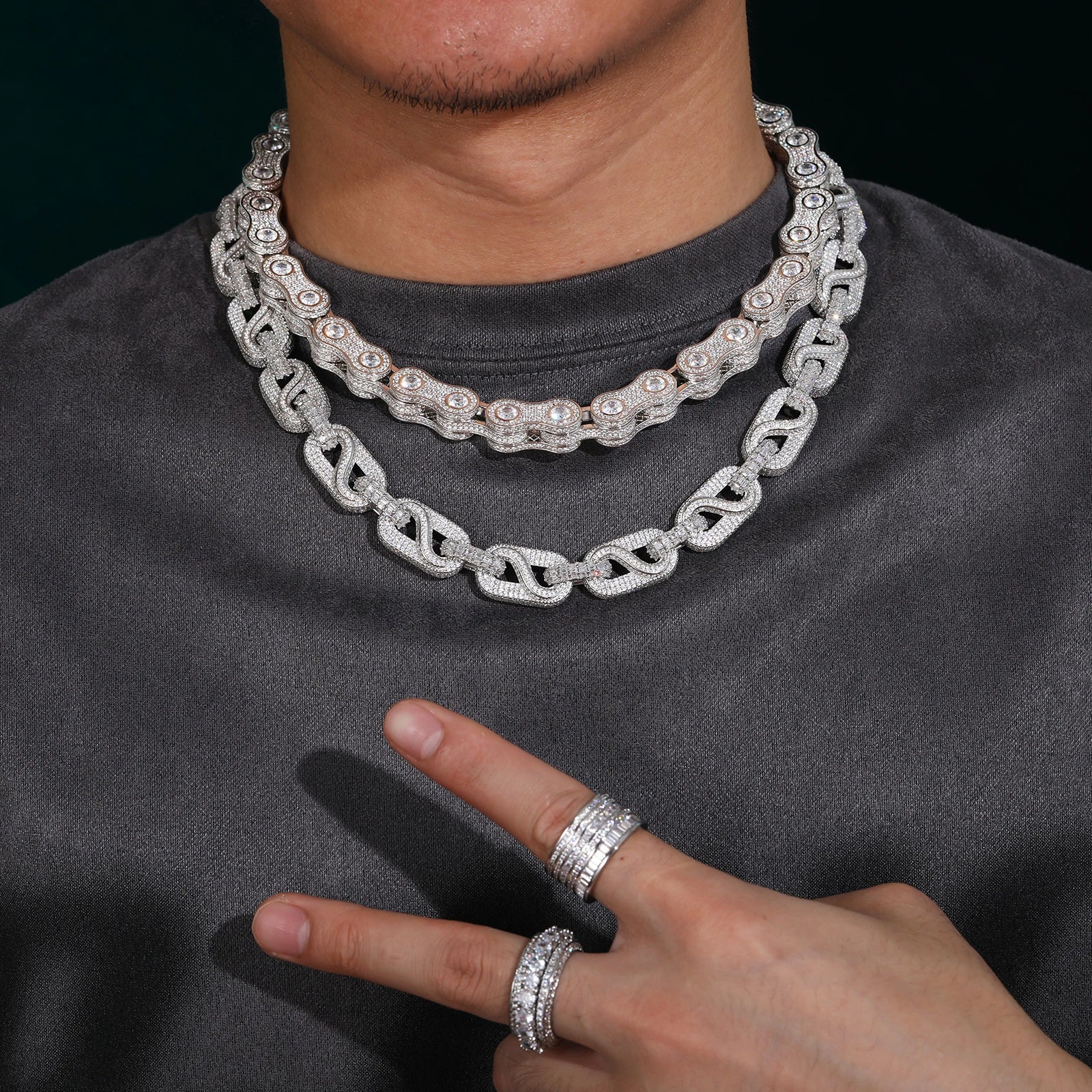Moissanite Linked Cuban Chain