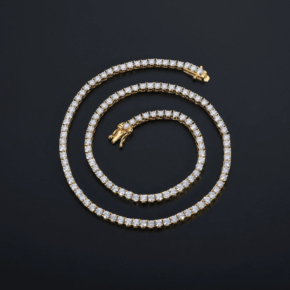 Iced Moissanite Tennis Chain - 3mm